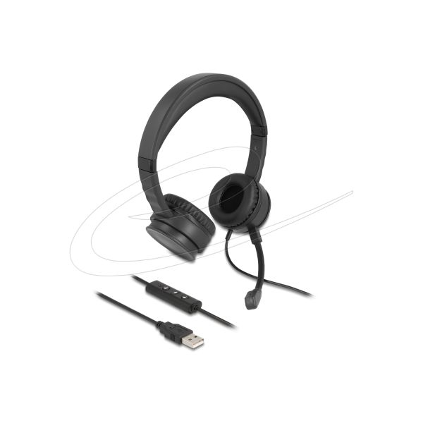 Delock USB Stereo Headset met Remote Control (27180)