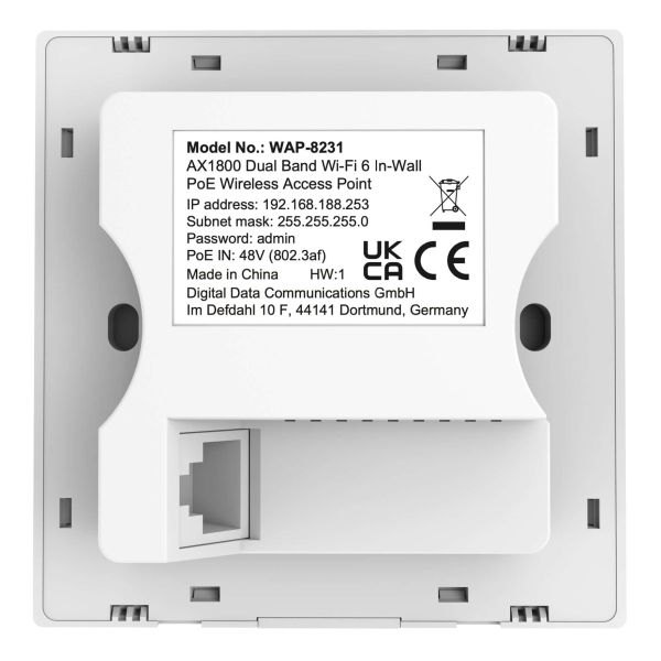 LevelOne WAP-8231 draadloos toegangspunt (WAP) 1800 Mbit/s Wit Power over Ethernet (PoE) (WAP-8231)