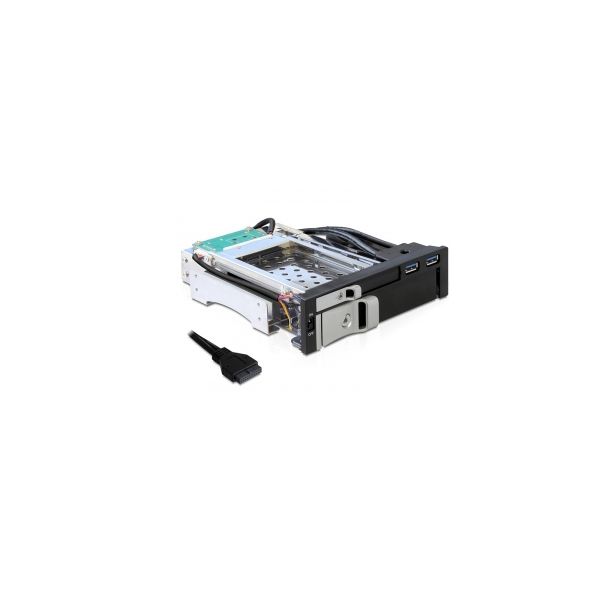DeLOCK 47209 drive bay panel 13,3 cm (5.25") I/O ports paneel Zwart (47209)