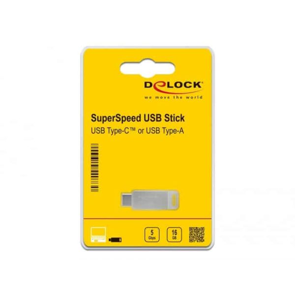 DeLOCK 54074 USB flash drive 32 GB USB Type-A / USB Type-C 3.2 Gen 1 (3.1 Gen 1) Zilver (54074)