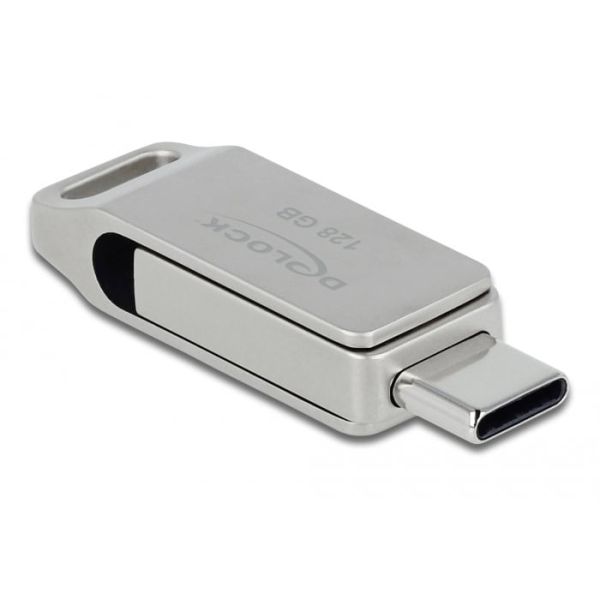 DeLOCK 54076 USB flash drive 128 GB USB Type-A / USB Type-C 3.2 Gen 1 (3.1 Gen 1) Zilver (54076)
