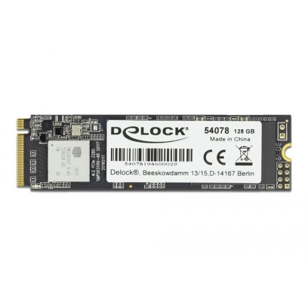 DeLOCK 54078 internal solid state drive M.2 128 GB PCI Express 3.0 TLC NVMe (54078)