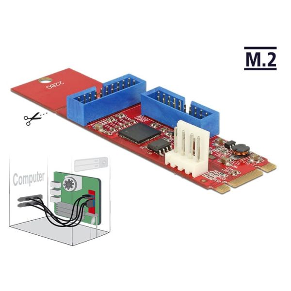 DeLOCK 62843 interfacekaart/-adapter Intern USB 3.2 Gen 1 (3.1 Gen 1) (62843)