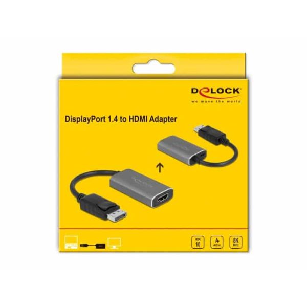 DeLOCK 63118 video kabel adapter 0,2 m DisplayPort HDMI Type A (Standaard) Grijs (63118)