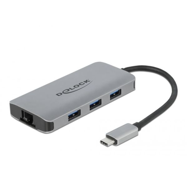 DeLOCK 63252 notebook dock & poortreplicator Bedraad USB 3.2 Gen 1 (3.1 Gen 1) Type-C Grijs (63252)