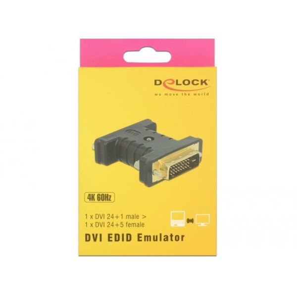 DeLOCK 63313 tussenstuk voor kabels 1 x DVI 24+1 1 x DVI 24+5 Zwart (63313)