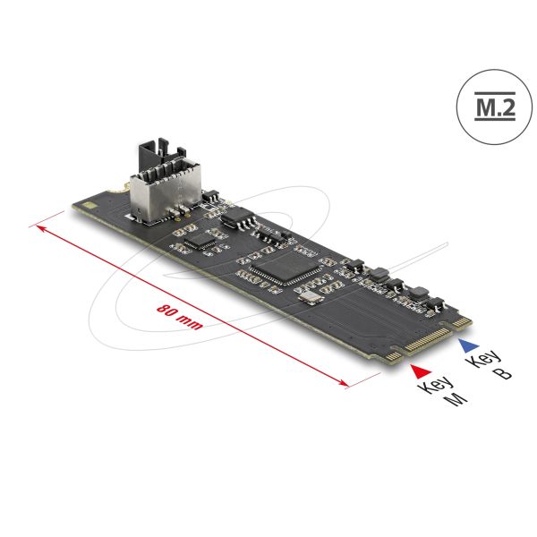 Delock M.2 Key B+M naar USB 3.2 Converter (63330)