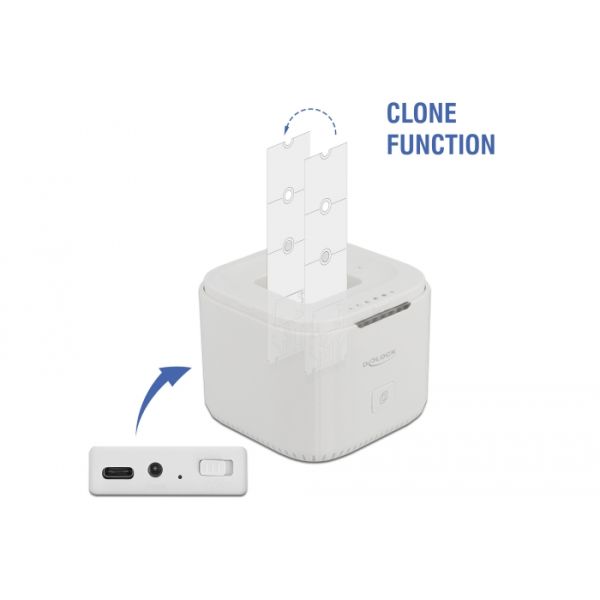 DeLOCK 63331 behuizing voor opslagstations SDD-behuizing Wit M.2 (63331)