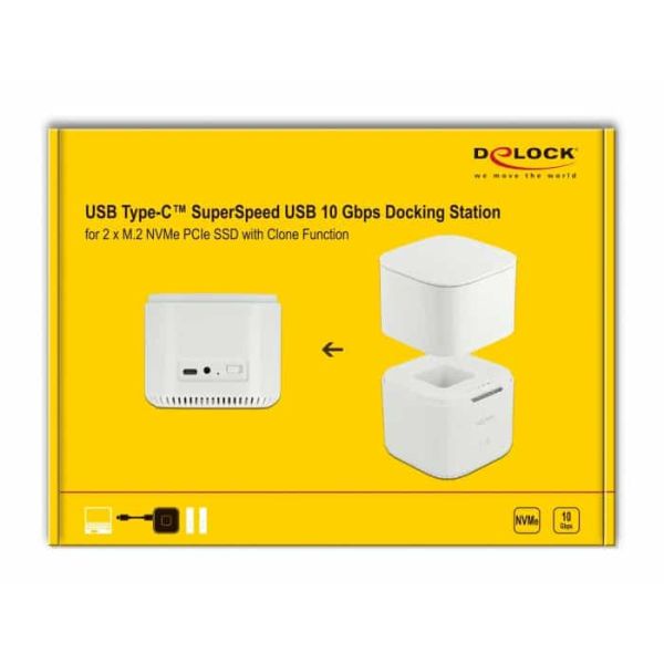 DeLOCK 63331 behuizing voor opslagstations SDD-behuizing Wit M.2 (63331)