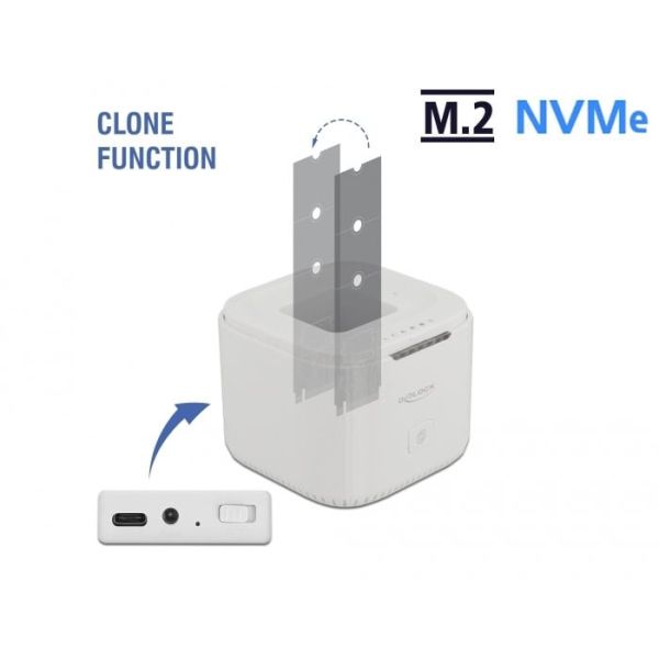 DeLOCK 63331 behuizing voor opslagstations SDD-behuizing Wit M.2 (63331)