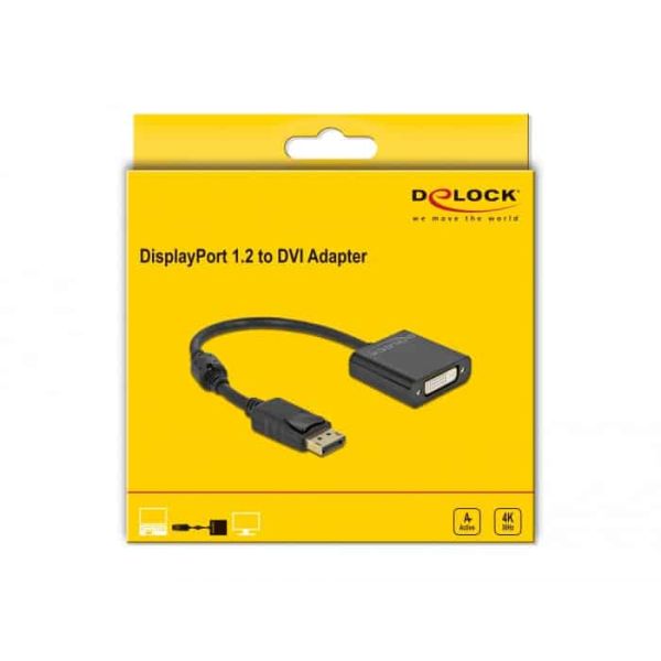 DeLOCK 63482 video kabel adapter 0,2 m DisplayPort DVI Zwart (63482)