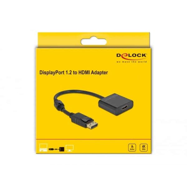 DeLOCK 63585 video kabel adapter 0,2 m DisplayPort HDMI Zwart (63585)