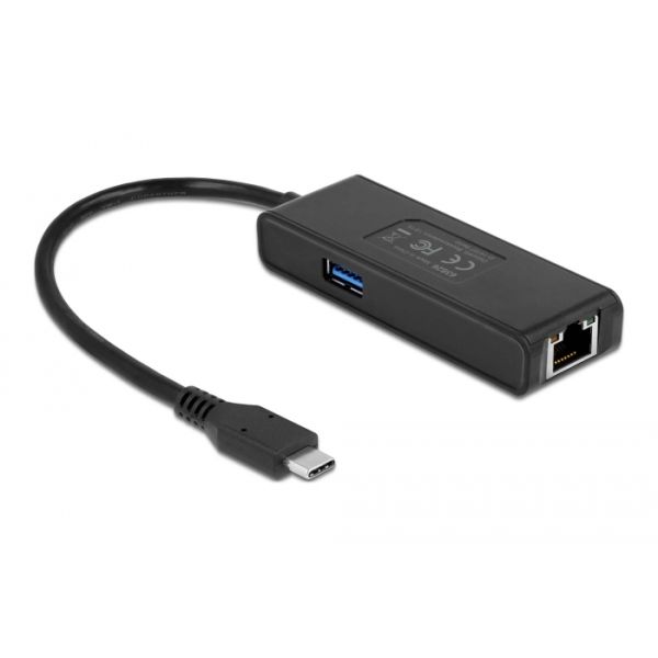 DeLOCK 63826 interface hub USB 3.2 Gen 1 (3.1 Gen 1) Type-C 1000 Mbit/s Zwart (63826)