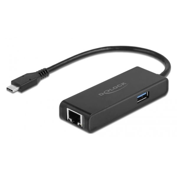 DeLOCK 63826 interface hub USB 3.2 Gen 1 (3.1 Gen 1) Type-C 1000 Mbit/s Zwart (63826)