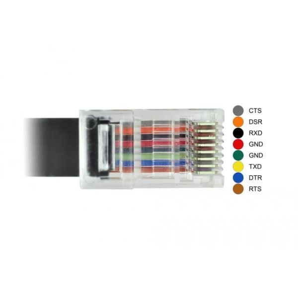DeLOCK 63912 seriële kabel Zwart 2 m USB Type-C RJ45 (63912)