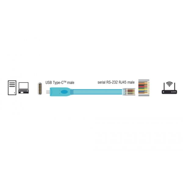 DeLOCK 63914 seriële kabel Blauw 3 m USB Type-C RJ45 (63914)