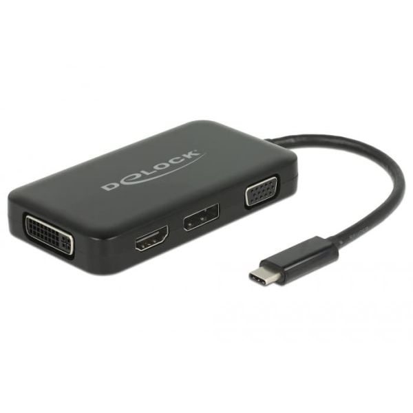 DeLOCK 63929 interface hub USB 2.0 Type-C Zwart (63929) DeLOCK 63929 interface hub USB 2.0 Type-C Zwart (63929)
