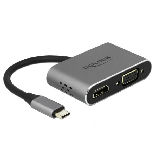 DeLOCK 64074 interface hub USB 3.2 Gen 1 (3.1 Gen 1) Type-C Grijs (64074)