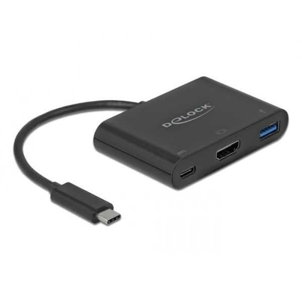 DeLOCK 64091 interface hub USB 3.2 Gen 1 (3.1 Gen 1) Type-C Zwart (64091)