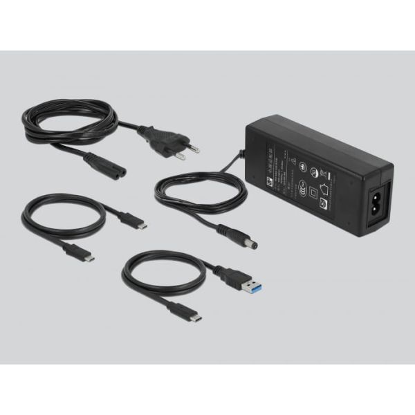 DeLOCK 64124 basisstation voor opslagstations USB 3.2 Gen 2 (3.1 Gen 2) Type-C Zwart (64124)