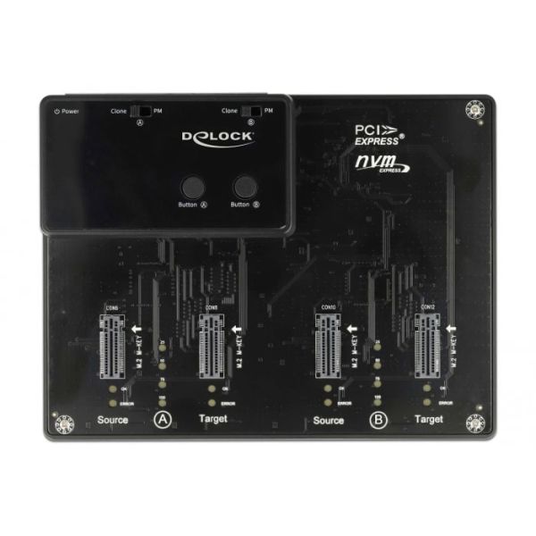 DeLOCK 64124 basisstation voor opslagstations USB 3.2 Gen 2 (3.1 Gen 2) Type-C Zwart (64124)