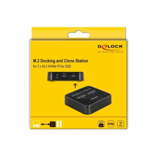 DeLOCK 64177 basisstation voor opslagstations USB 3.2 Gen 2 (3.1 Gen 2) Type-C Zwart (64177)