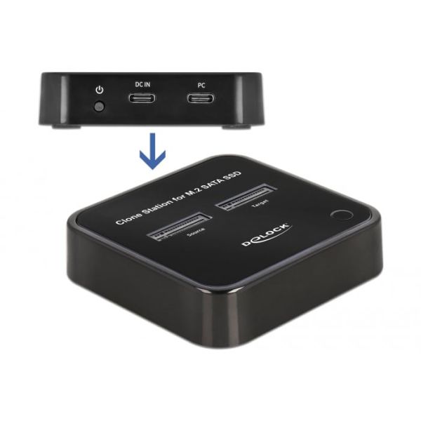 DeLOCK 64178 basisstation voor opslagstations USB 3.2 Gen 2 (3.1 Gen 2) Type-C Zwart (64178)