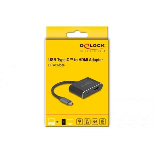 DeLOCK 64199 video kabel adapter 0,15 m USB Type-C HDMI Type A (Standaard) Zwart (64199)