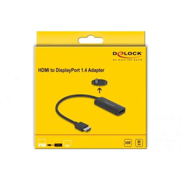 DeLOCK 64213 video kabel adapter 0,18 m HDMI Type A (Standaard) DisplayPort + Micro-USB Zwart (64213)