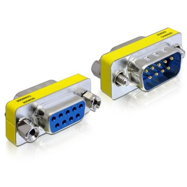 DeLOCK 65249 tussenstuk voor kabels 9-p DSUB Zilver (65249)