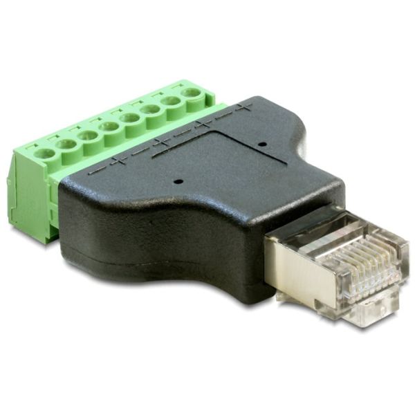 DeLOCK 65389 tussenstuk voor kabels RJ45 8p Zwart, Groen (65389)