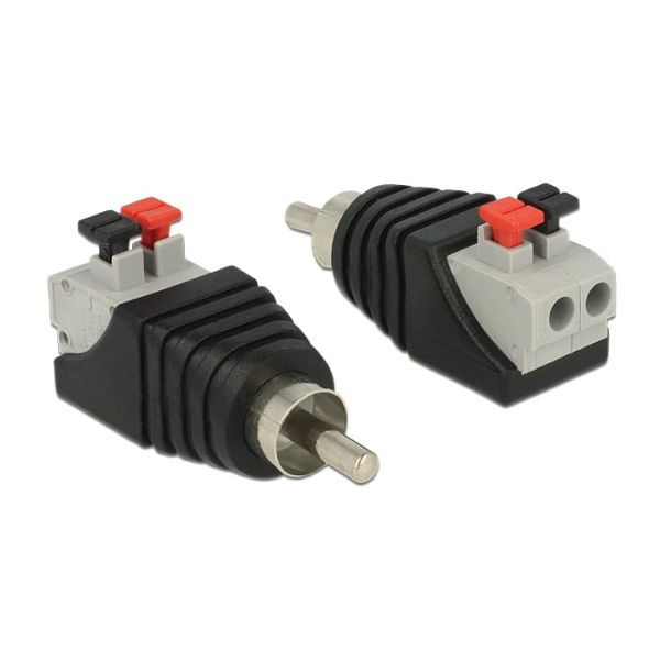 DeLOCK 65566 tussenstuk voor kabels RCA Zwart, Grijs, Rood (65566)