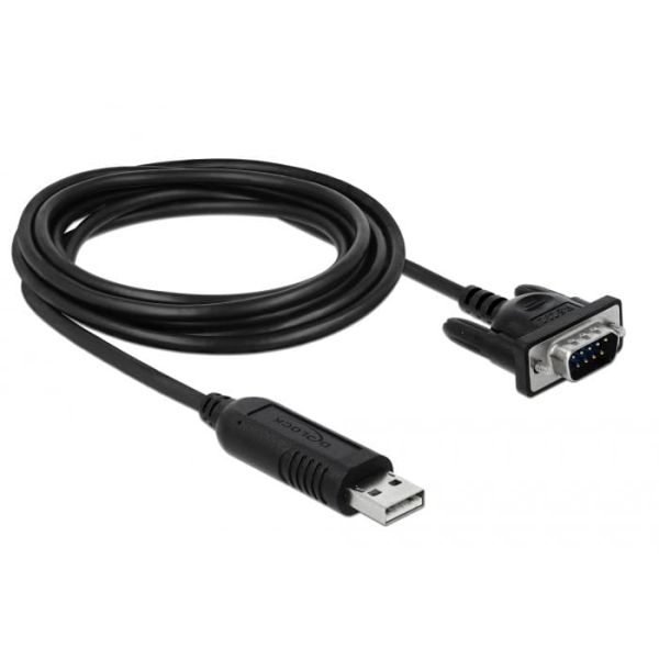 DeLOCK 66282 video kabel adapter 1,8 m RS-232 USB Type-A Zwart (66282)