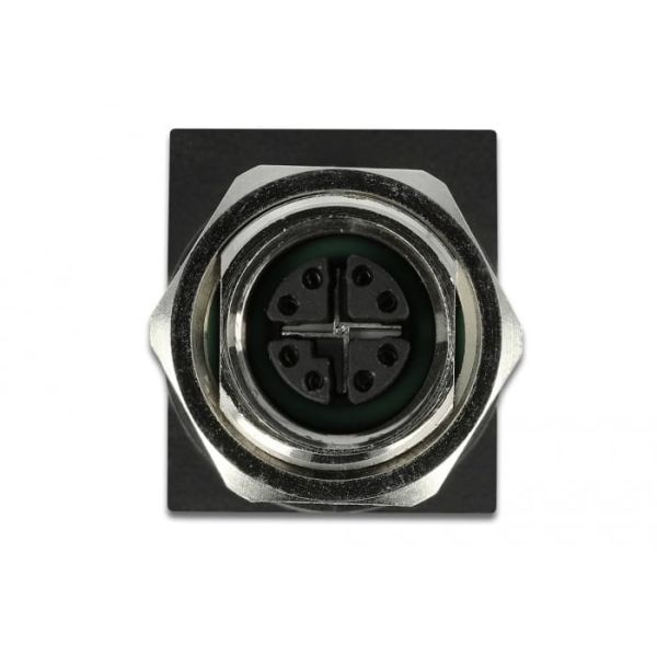 DeLOCK 66316 tussenstuk voor kabels M12 RJ45 Zwart (66316)
