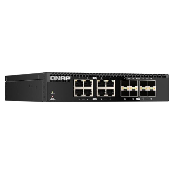QNAP QSW-3216R-8S8T netwerk-switch Unmanaged L2 10G Ethernet (100/1000/10000) Zwart (QSW-3216R-8S8T)