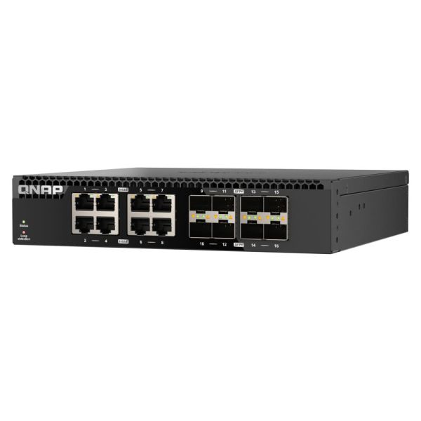 QNAP QSW-3216R-8S8T netwerk-switch Unmanaged L2 10G Ethernet (100/1000/10000) Zwart (QSW-3216R-8S8T)