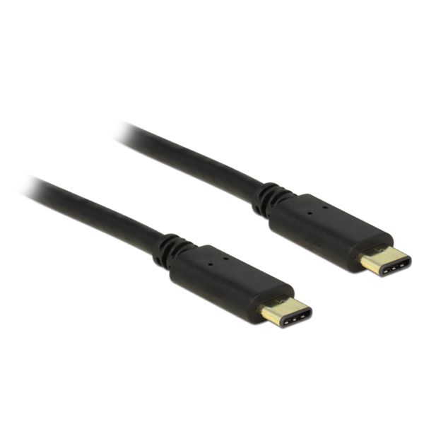 DeLOCK 2m, 2xUSB2.0-C USB-kabel USB 2.0 USB C Zwart (83332)
