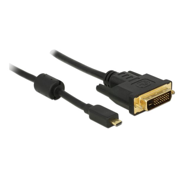 DeLOCK 83585 video kabel adapter 1 m Micro-HDMI DVI-D Zwart (83585) DeLOCK 83585 video kabel adapter 1 m Micro-HDMI DVI-D Zwart (83585)