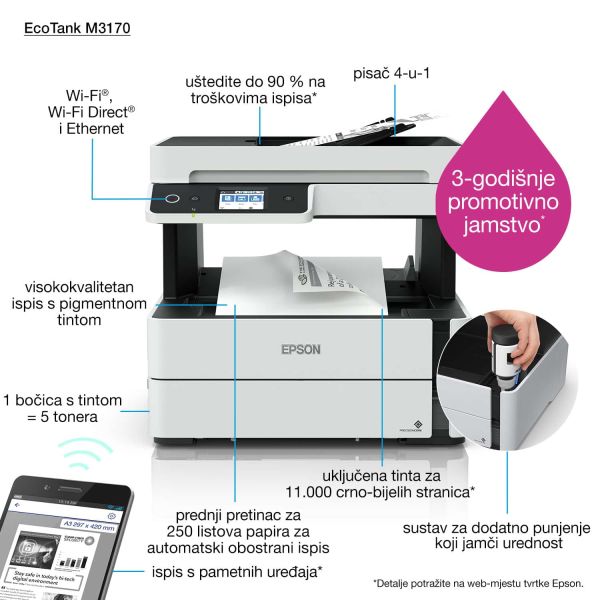Epson EcoTank ET-M3170 zwart-witprinter (C11CG92403)