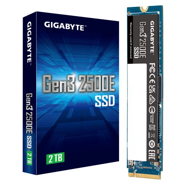 GIGABYTE Gen3 2500E SSD 2TB M.2 PCI Express 3.0 NVMe 3D NAND (G325E2TB)
