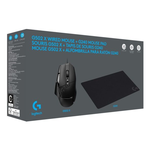 Logitech G502 X Gaming Mouse USB Zwart (991-000489)