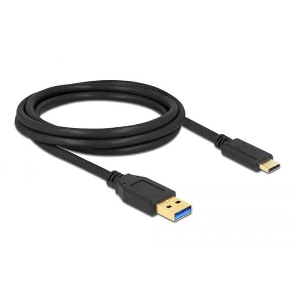 DeLOCK 84004 USB-kabel 2 m USB 3.2 Gen 1 (3.1 Gen 1) USB A USB C Zwart (84004)