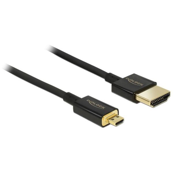 DeLOCK HDMI-A/HDMI Micro-D, 4.5 m HDMI kabel 4,5 m HDMI Type A (Standaard) HDMI Type D (Micro) Zwart (84785) DeLOCK HDMI-A/HDMI Micro-D, 4.5 m HDMI kabel 4,5 m HDMI Type A (Standaard) HDMI Type D (Micro) Zwart (84785)