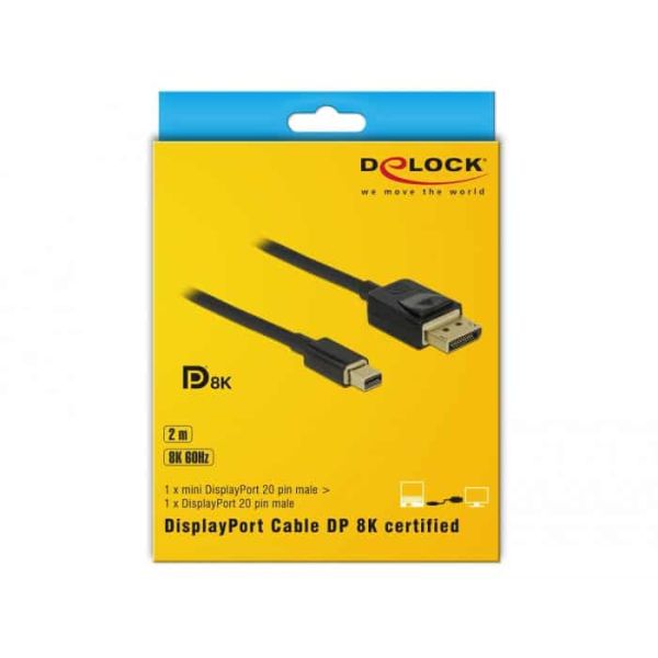 DeLOCK 84928 DisplayPort kabel 2 m Mini DisplayPort Zwart (84928)