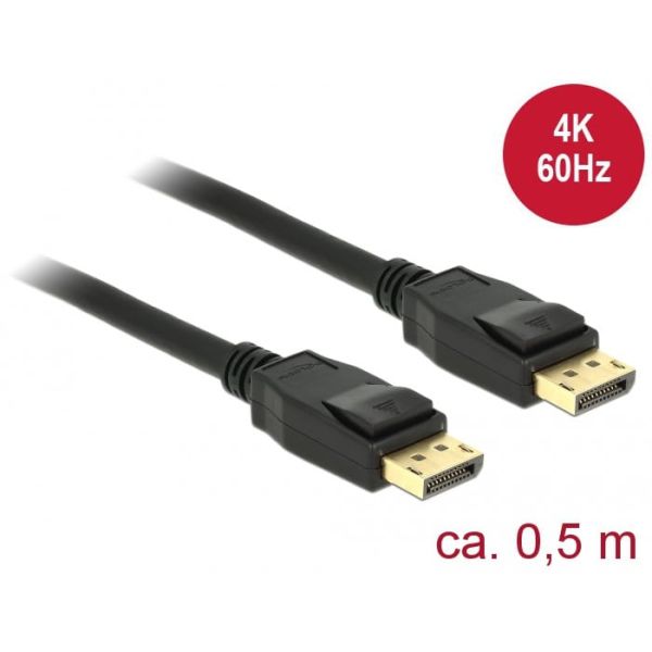 DeLOCK 85506 DisplayPort kabel 0,5 m Zwart (85506)