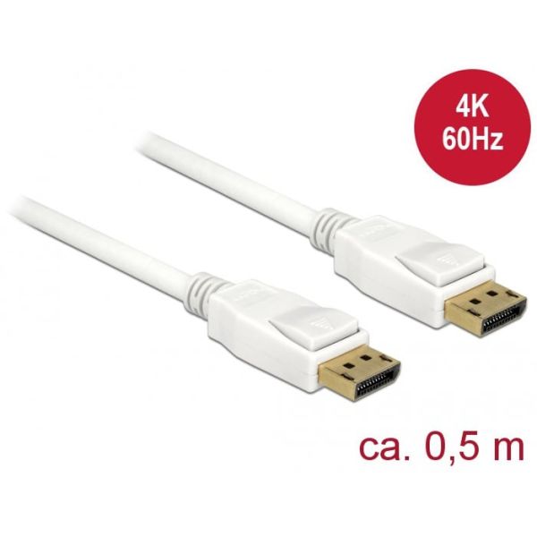 DeLOCK 85507 DisplayPort kabel 0,5 m Wit (85508)