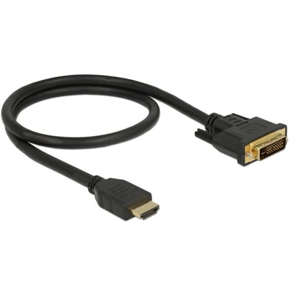 DeLOCK 85651 video kabel adapter 0,5 m HDMI Type A (Standaard) DVI Zwart (85651)