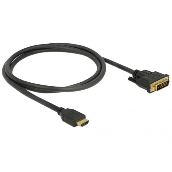 DeLOCK 85652 video kabel adapter 1 m HDMI Type A (Standaard) DVI Zwart (85652)
