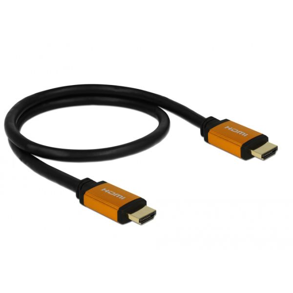 DeLOCK 85726 HDMI kabel 0,5 m HDMI Type A (Standaard) Zwart, Goud (85726) DeLOCK 85726 HDMI kabel 0,5 m HDMI Type A (Standaard) Zwart, Goud (85726)