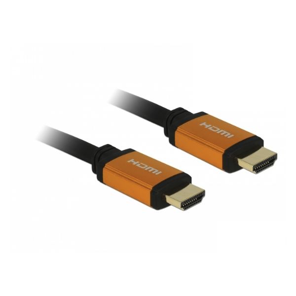 DeLOCK 85729 HDMI kabel 2 m HDMI Type A (Standaard) Zwart, Goud (85729)
